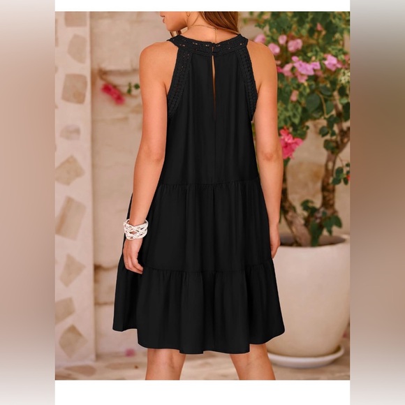 🆕Halter Neck A-Line Boho Mini Dress - Picture 2 of 3